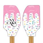 "Icing Drip" Silicone Spatula w / Wooden Handle