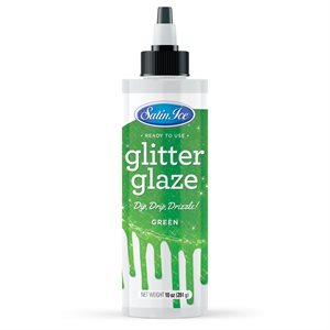 Satin Ice Green Glitter Glaze - 10oz