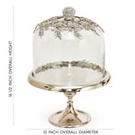 12" Silver Royal Dome Cake Stand by NY Cake