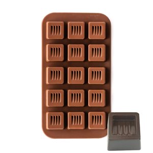 Striped Square Silicone Chocolate Mold