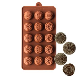 Narcissus,Sunflower and Rose Silicone Chocolate Mold