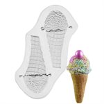 Ice Cream Cone Silicone Mold -2 cavity
