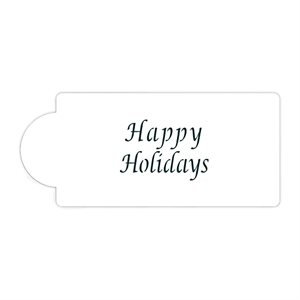 Happy Holidays Mini Stencil for Cakes, Cookies, Cupcakes, & Macarons