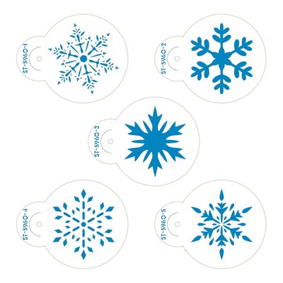 Pure Snowflakes Mini Stencil Set for Cakes, Cookies, Cupcakes, & Macarons