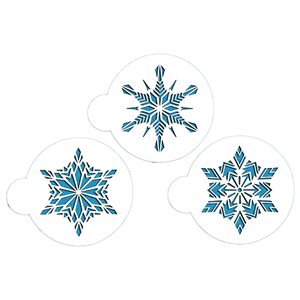 Chilly Snowflakes Stencil Set for Cakes, Cookies, Cupcakes, & Macarons