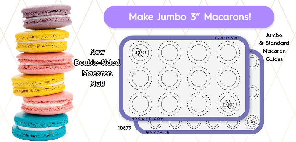 Jumbo Standard Round Macaron Double Sided 3 Inch Silicone Mat