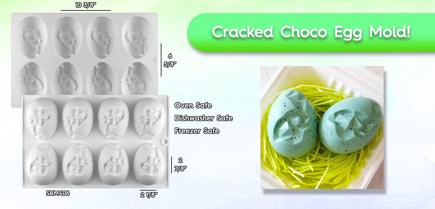 Cracked Choco Chocolate Easter Egg Silicone Mold
